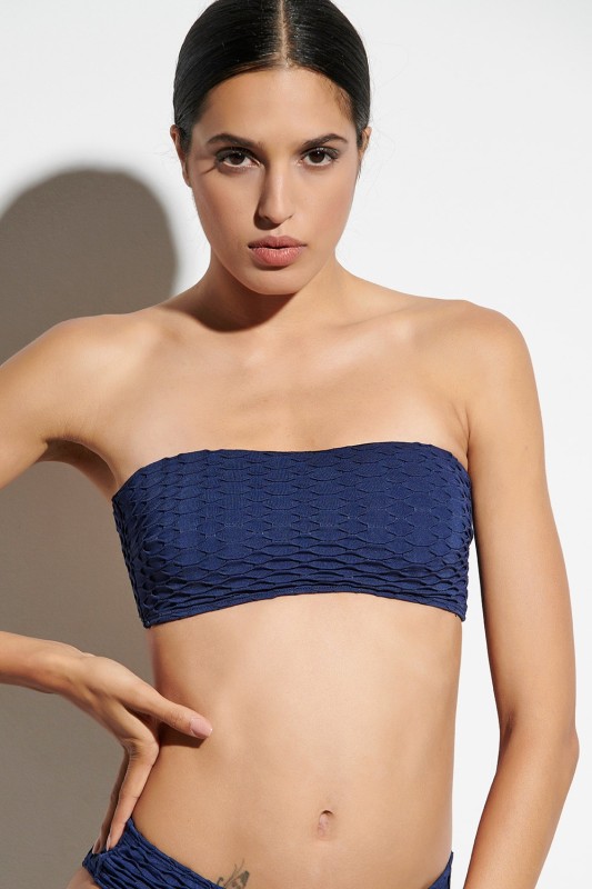 Blu4U bikini strapless top ''Feyteks'' με λεπτή τιράντα που δένει στο λαιμό -2136633