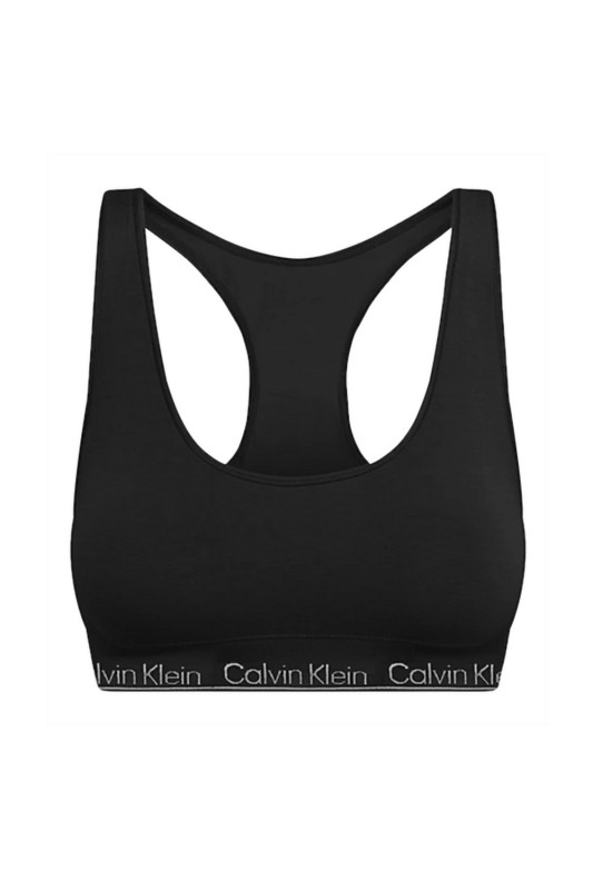 Calvin Klein αθλητικό μπουστάκι Bralette Modern Seamless με χιαστί πλάτη-QF7317E-UB1