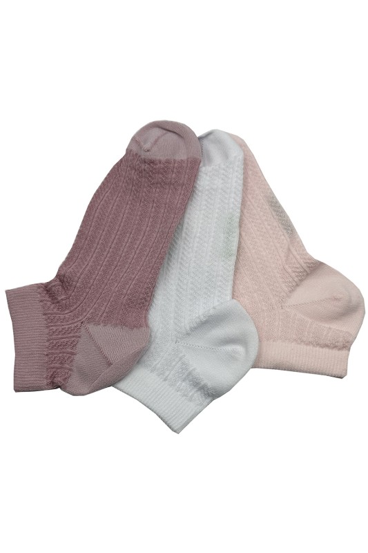 Mewe Γυναικείες κοντές κάλτσες (3 ζεύγη)-1-0835