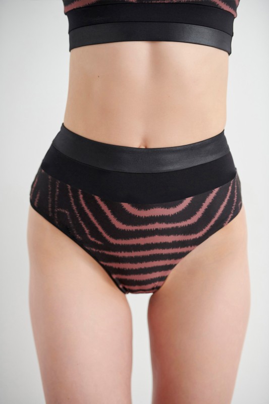 Blu4u γυναικείο μαγιό bikini σλιπ ψηλόμεσο 'Tiger Print'-23365062-02