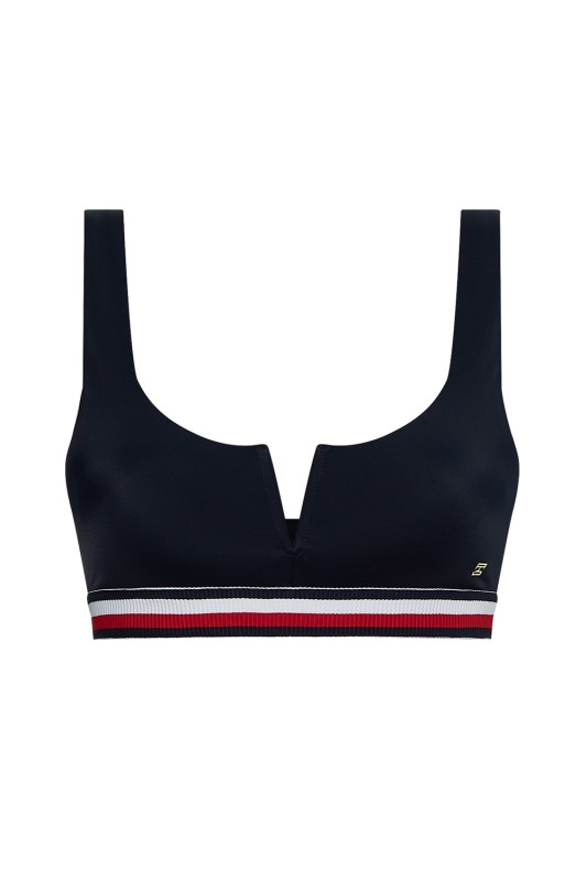 Tommy Hilfiger bikini top bralette με signature λεπτομέρεια κάτω από το στήθος - UW0UW02884-DW5